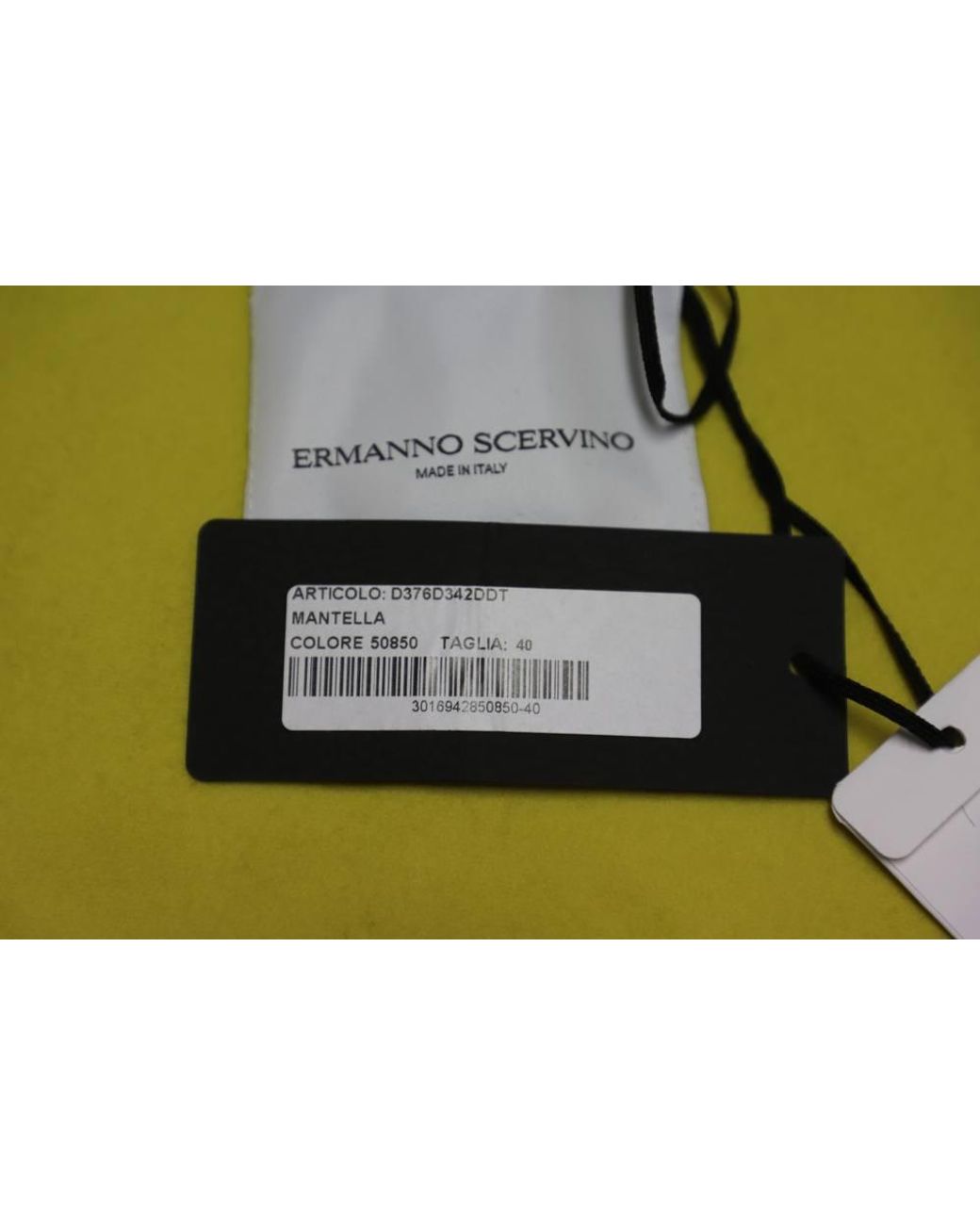 Ermanno Scervino Green Preloved Wide Sleeve Cape-Coat Wool