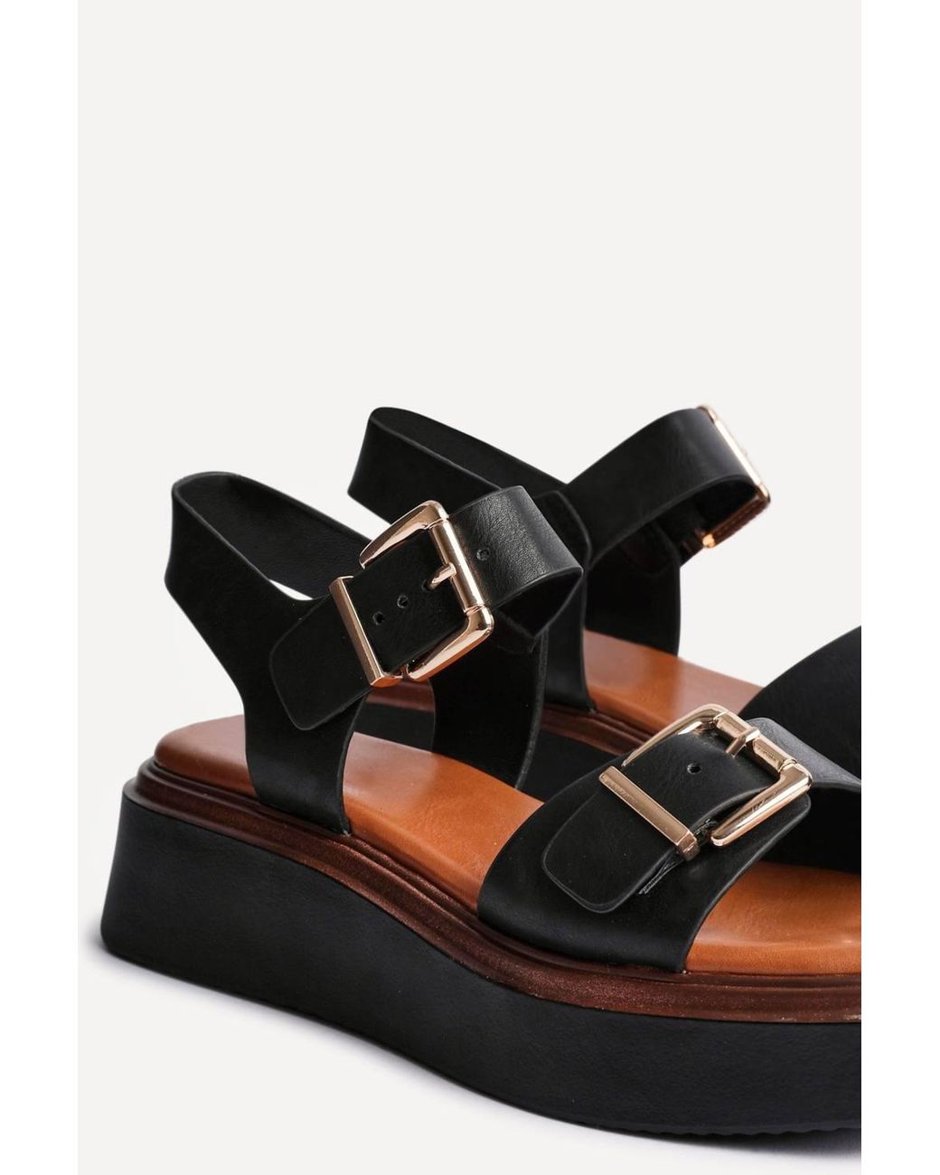 Linzi Black Preserve Flatform Sandals