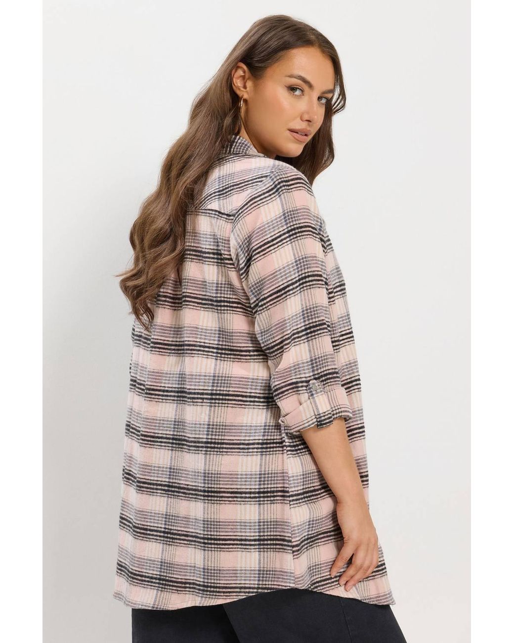 Yours Pink Check Boyfriend Shirt