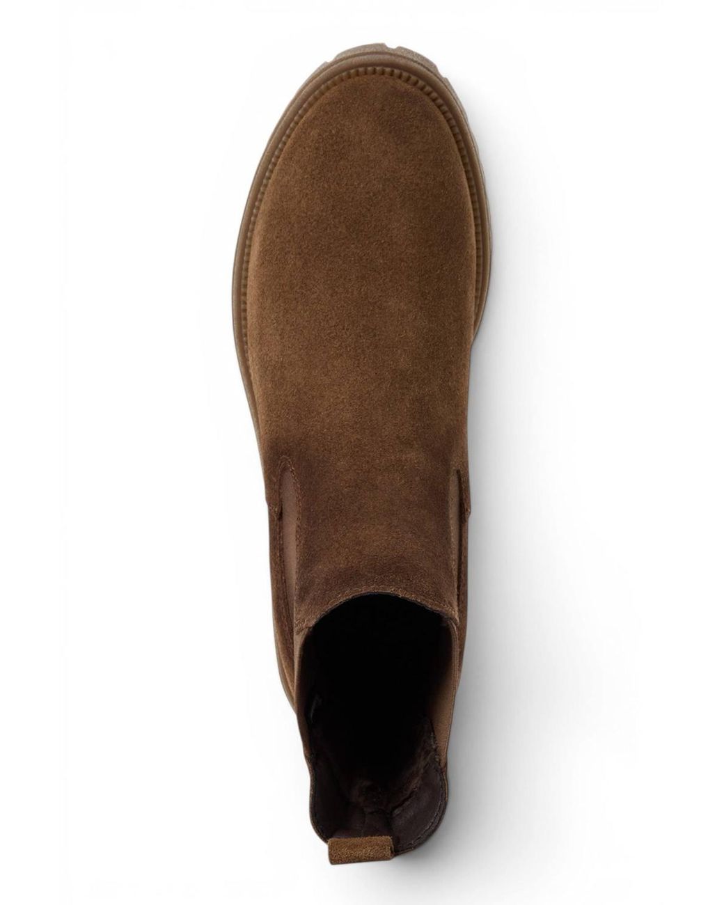 Infinity Leather Brown Tamaris Leather High Chelsea Ankle Boots