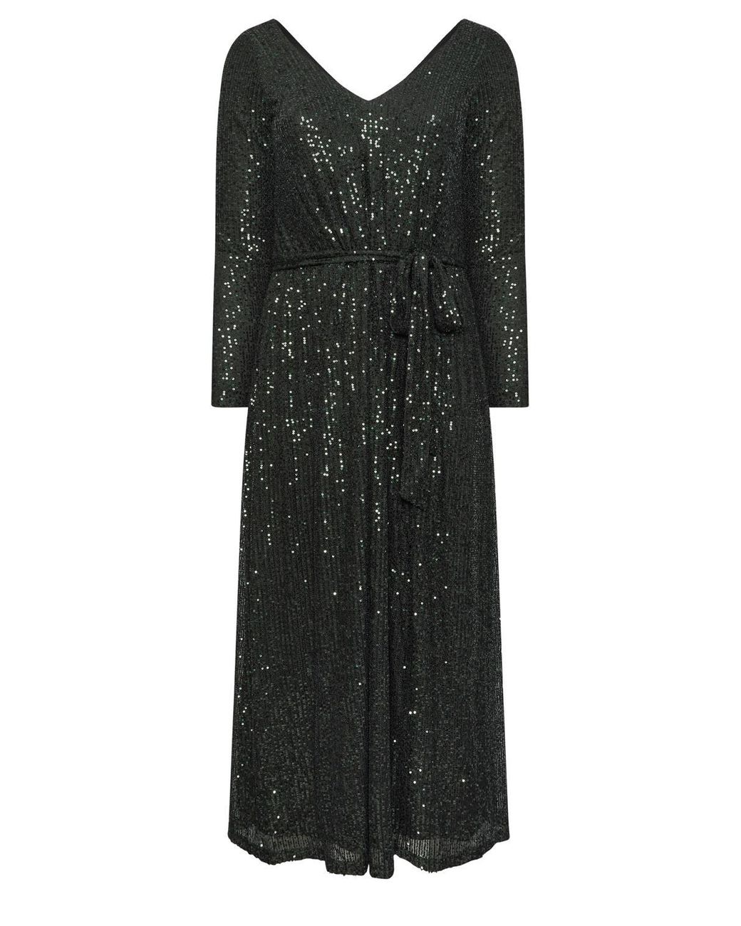 Yours Black Sequin Maxi Dress