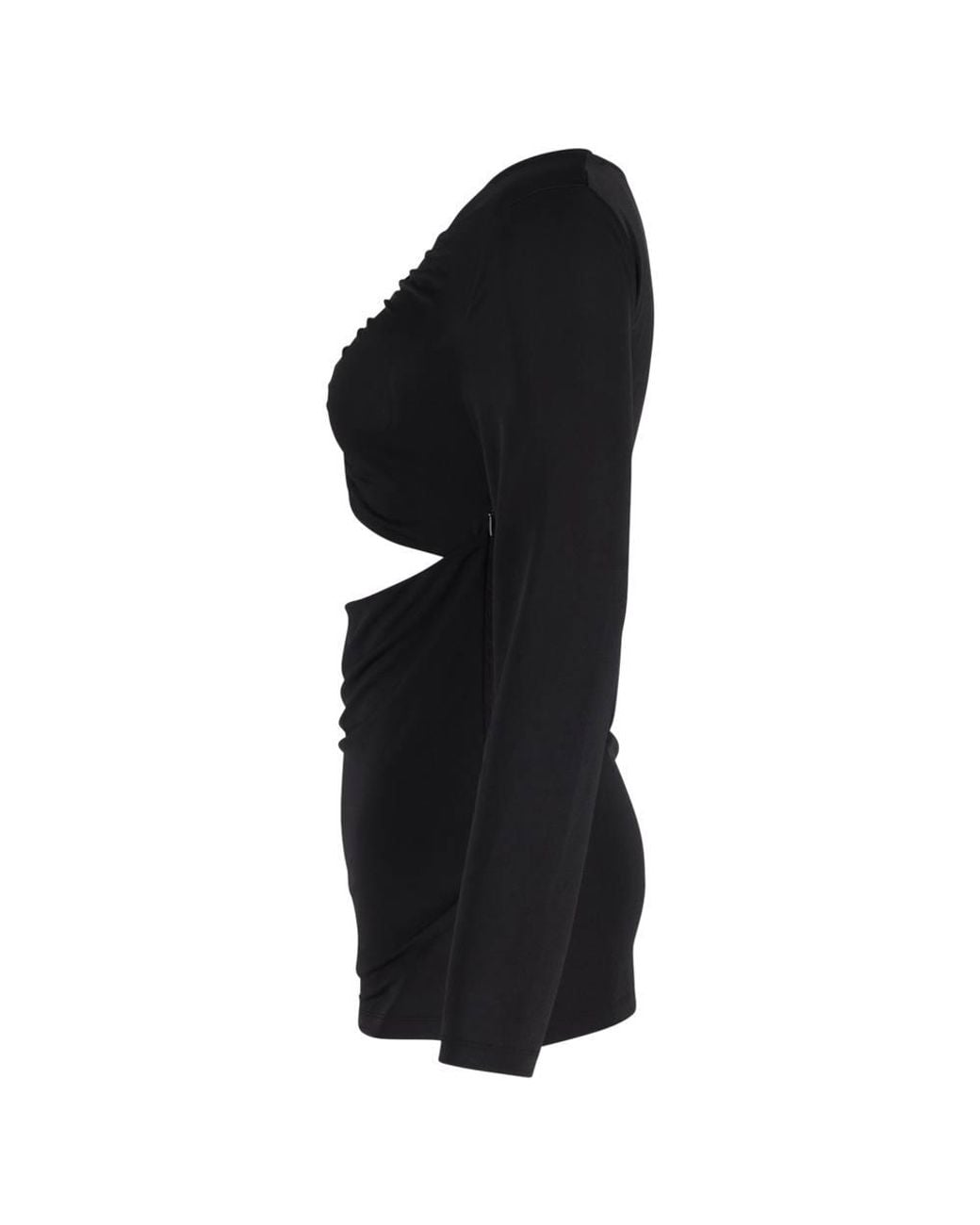 Victoria Beckham Black Preloved Cutout Ruched Stretch Top