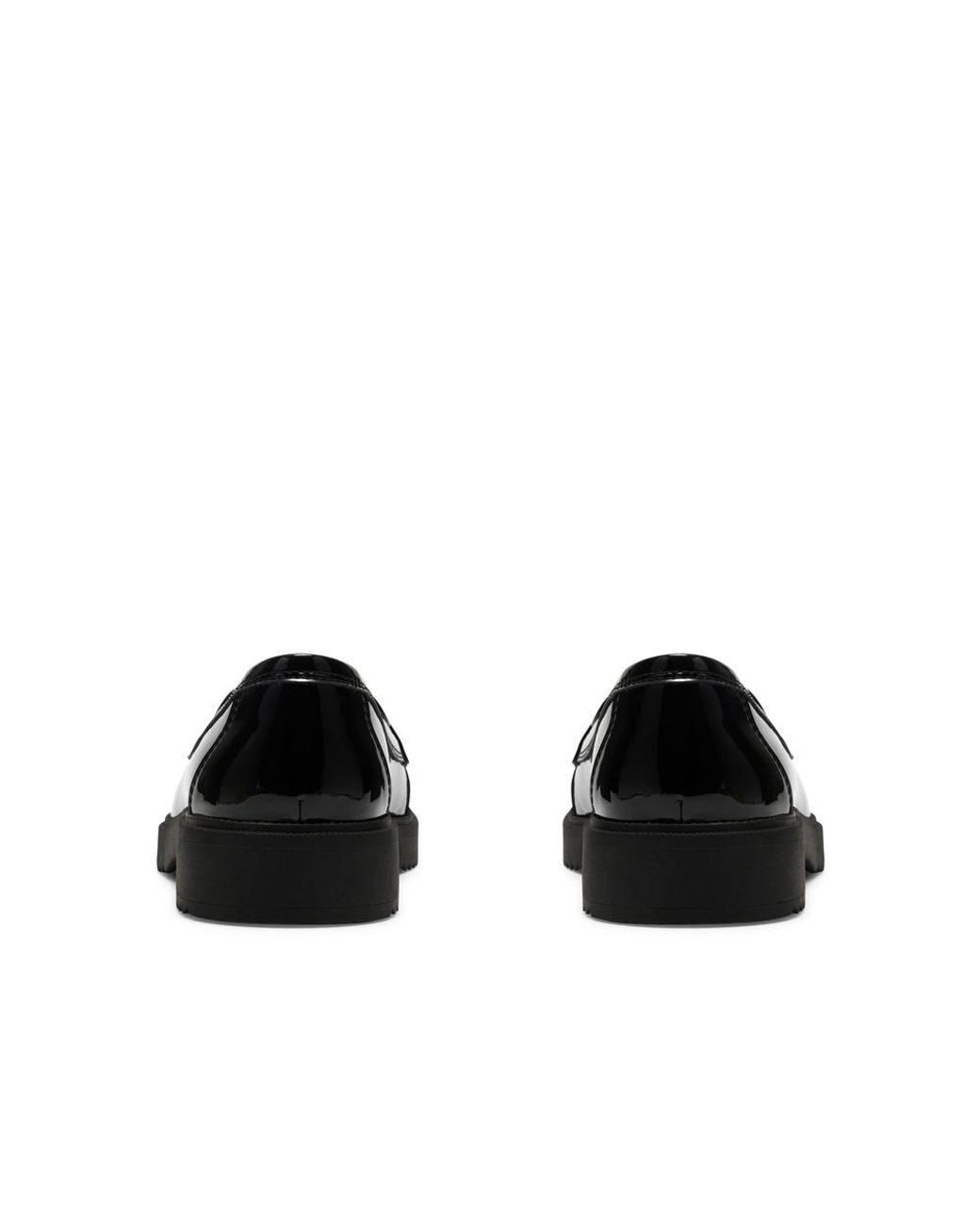 Clarks Black Barlow Edge Patent Loafers, Slip Ons