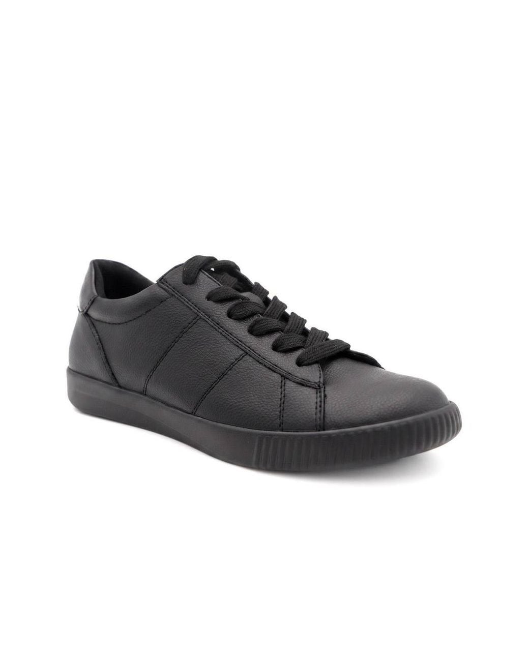 Pavers Black Casual Lace Up Platform Trainers