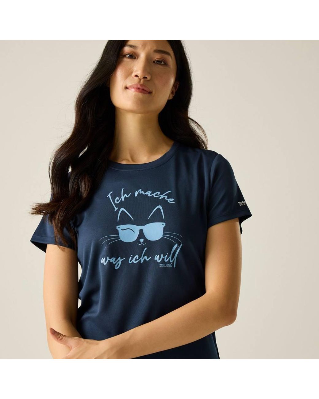 Regatta Blue Fingal Slogan Short Sleeved T-Shirt