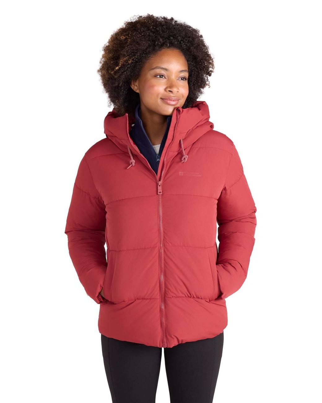 Mountain Warehouse Red 'Toasty' Water Resistant Elastic Cuffs & Hem Padded Short Jacket
