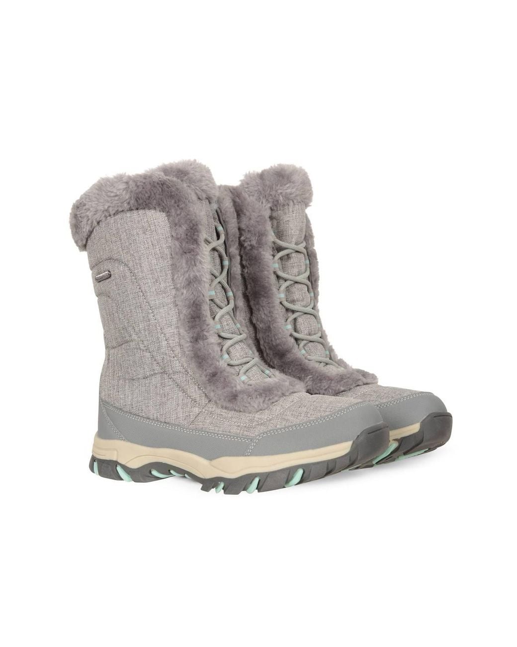 Mountain Warehouse Gray Ohio Snow Boots Winter Walking Snowproof