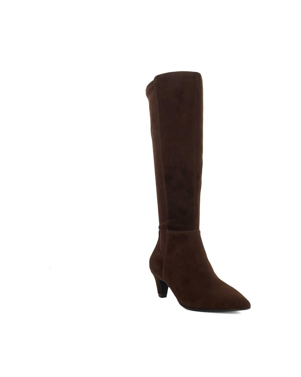 Dune Brown Wide Fit 'Sera' Suede Knee High Boots