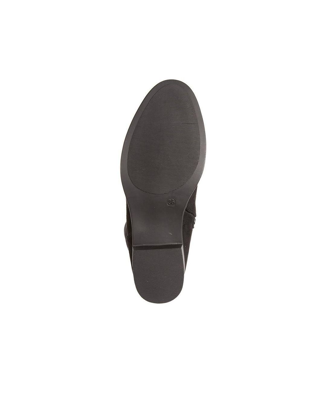 Pavers Black Stretch Back Buckle Detail Long Boots