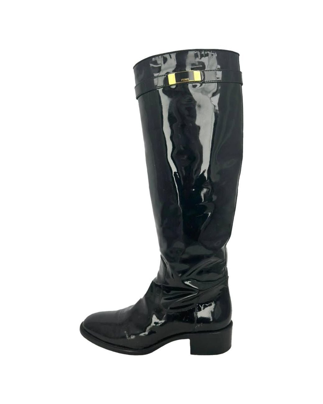 Fendi Black Preloved Riding Boots