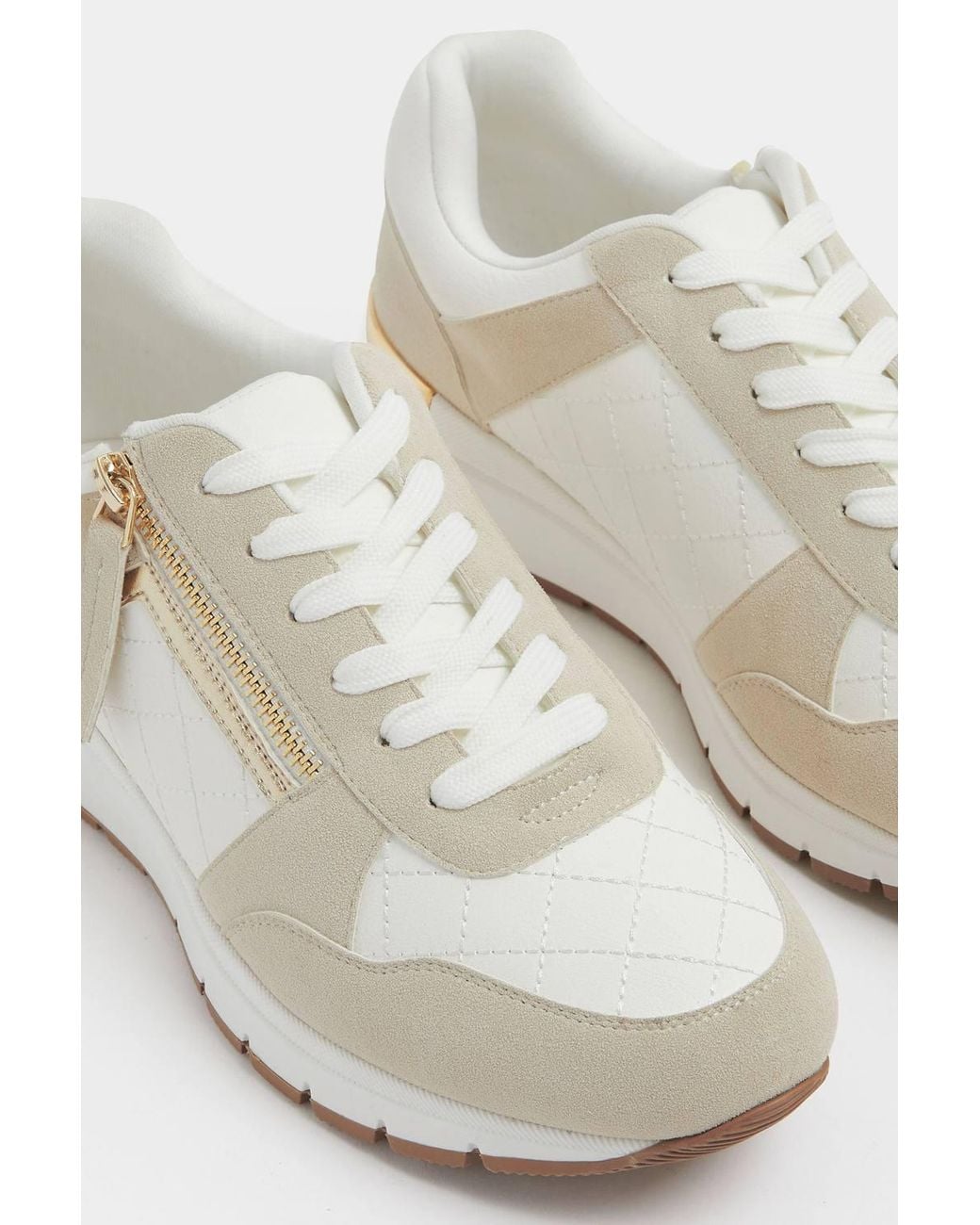 Yours Blue Quilted Wedge Trainers