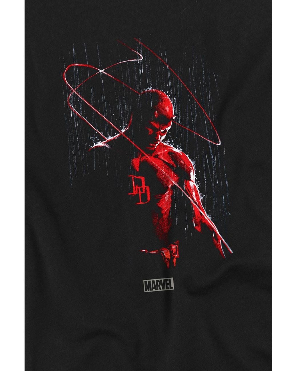Marvel Black Daredevil Rain Long Sleeve T-Shirt