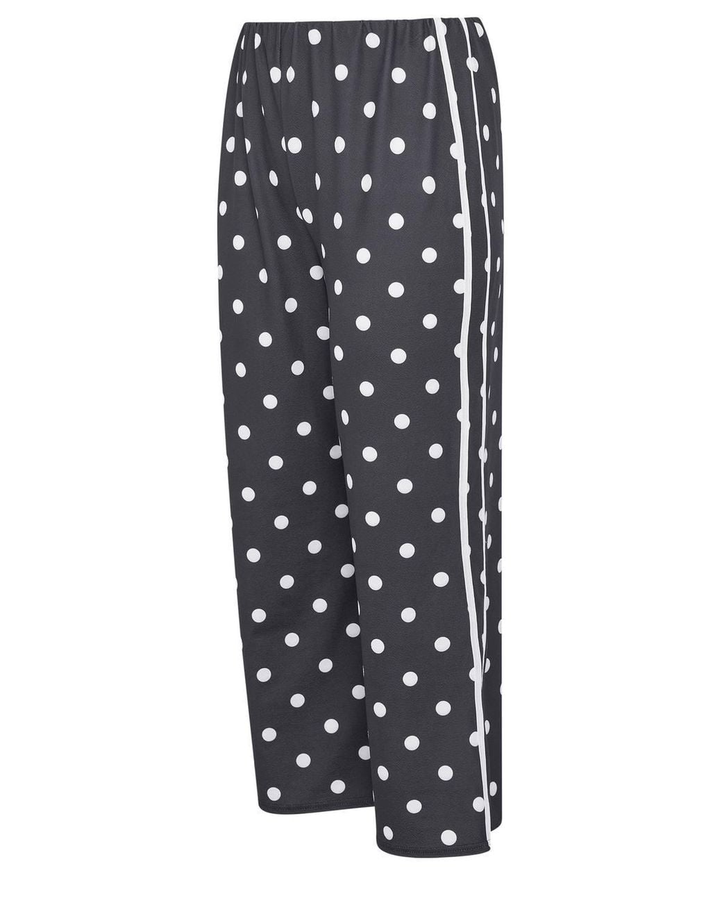 Yours Blue Polka Dot Side Stripe Trousers