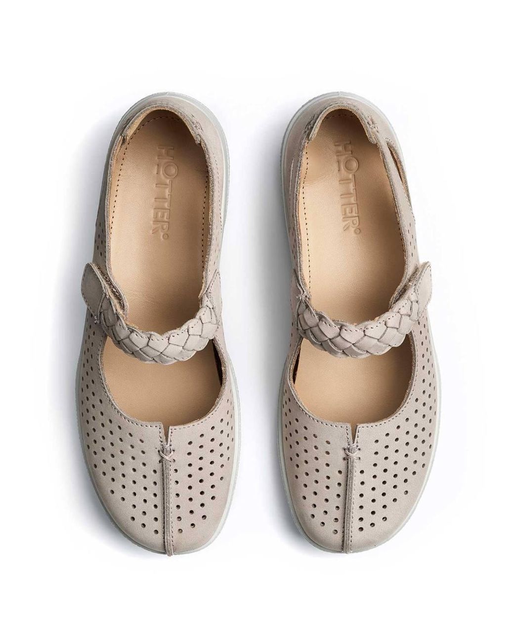 Hotter White 'Quake Ii' Classic Mary Janes