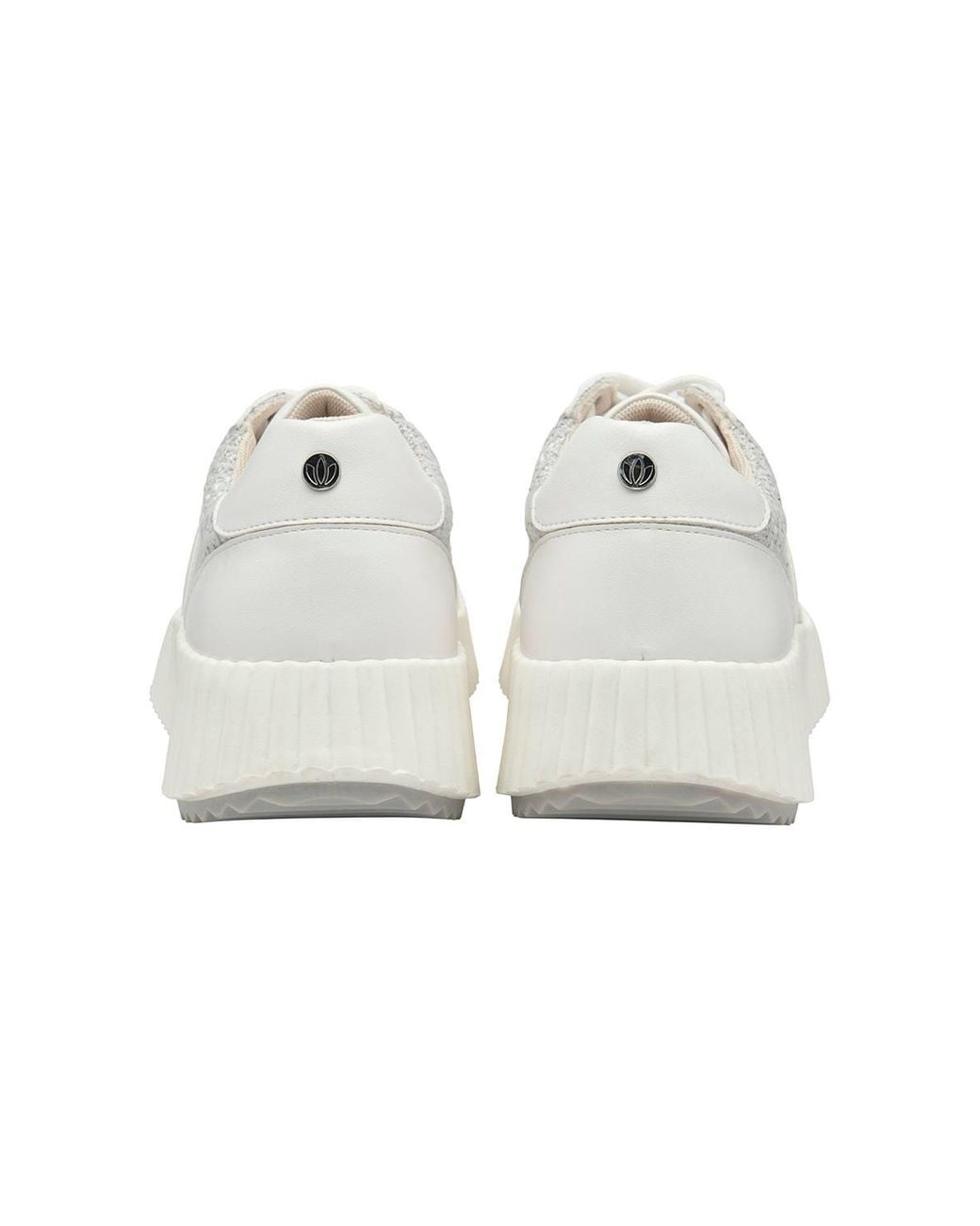 Lotus White 'Adira' Lace-Up Casual Shoes