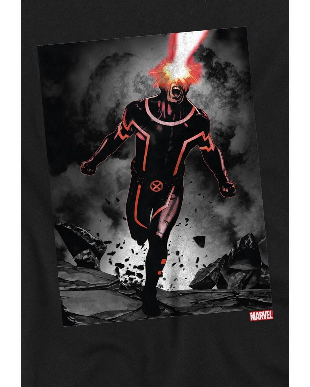 Marvel Black Xmen Cyclops Blast Long Sleeve T-Shirt