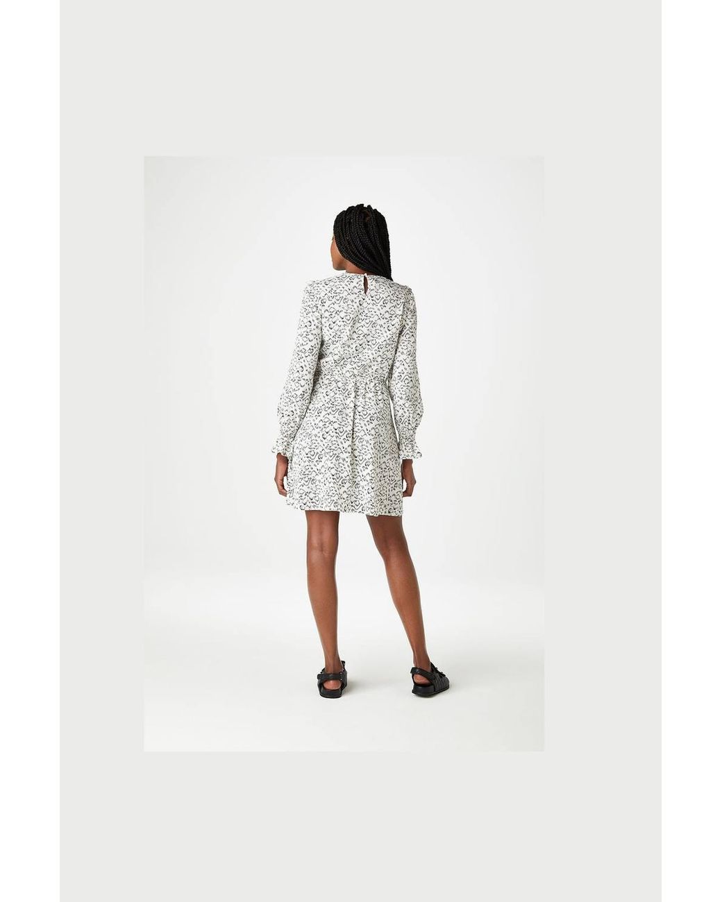 Urban Bliss White Ruffle Edge Dress