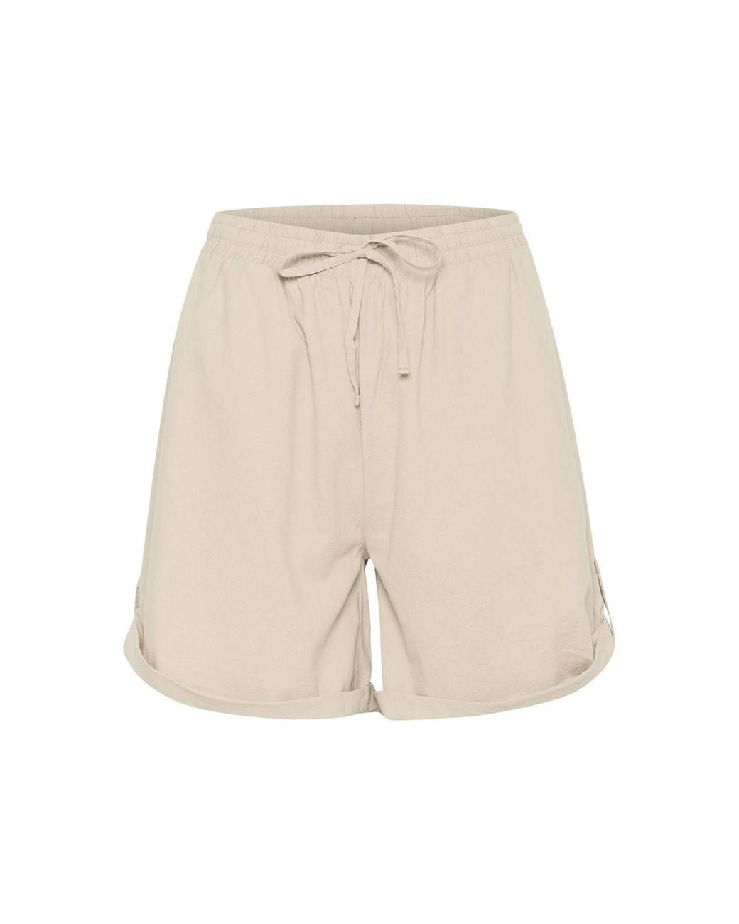 Saint Tropez Natural Zalindasz High Waisted Drawstring Shorts