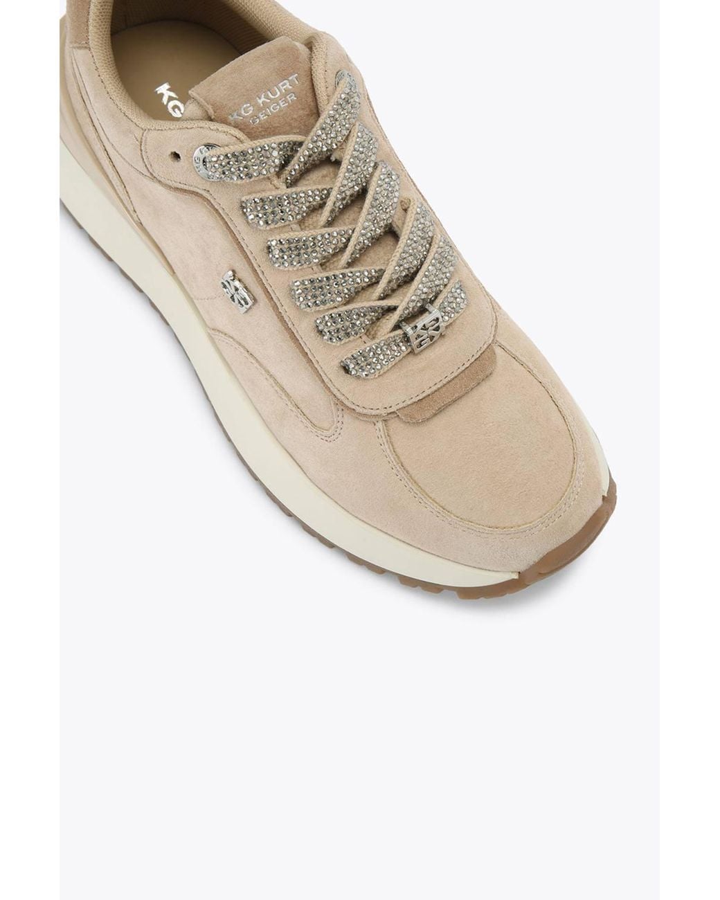 KG by Kurt Geiger White 'Louisa2' Suede Trainers