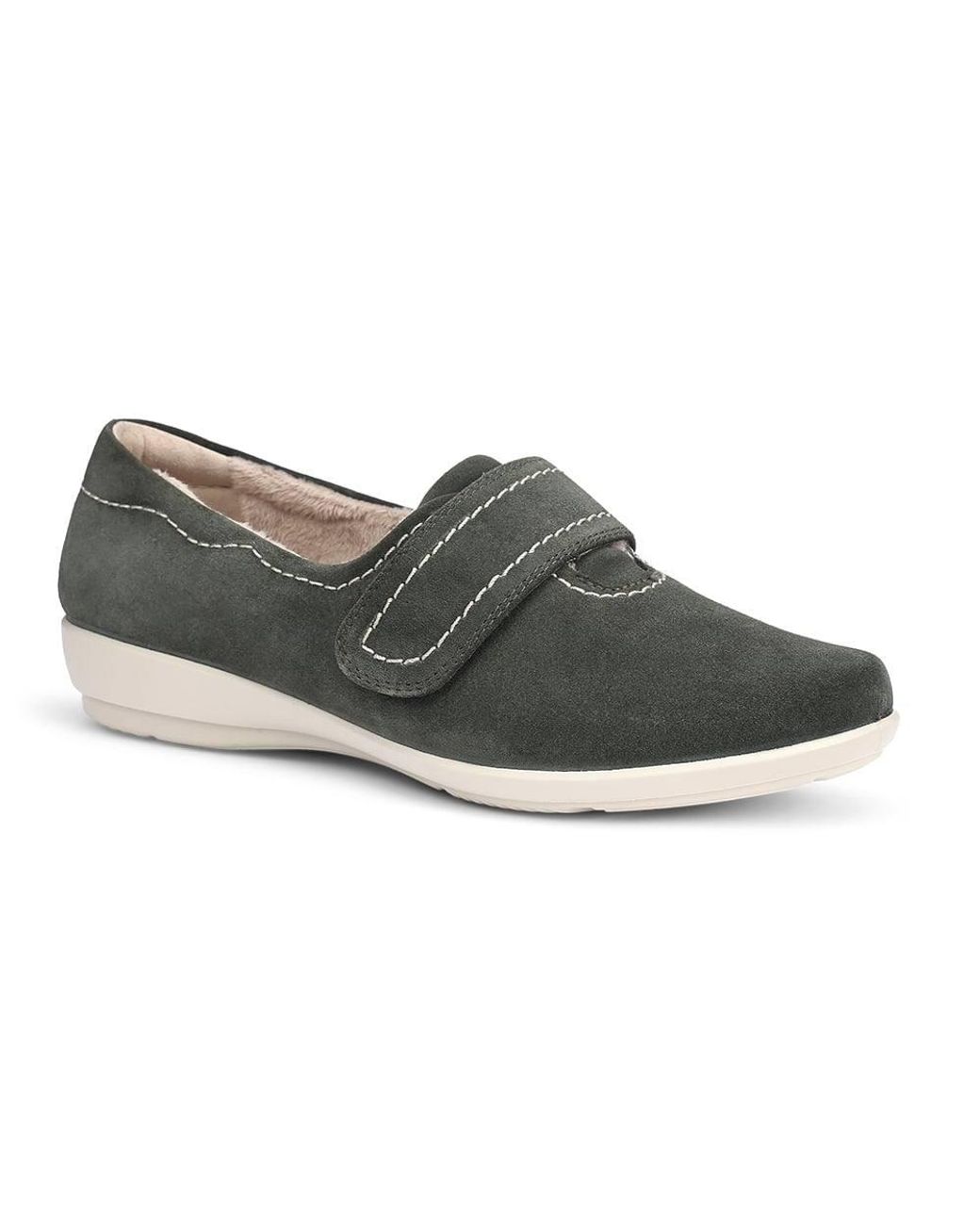 Hotter Black Wide Fit 'Toasty' Slippers