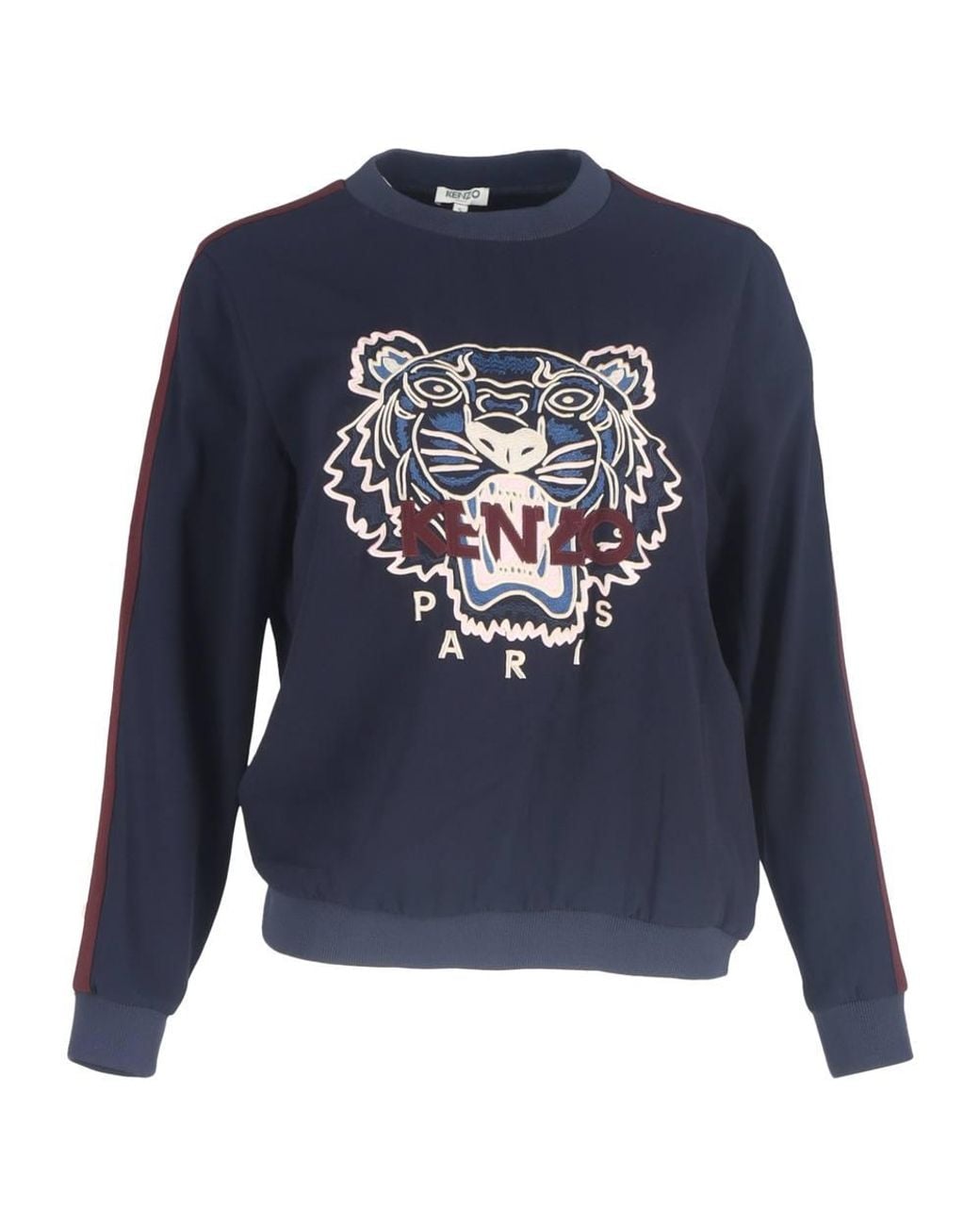 KENZO Blue Preloved Tiger Motif Embroidered Sweatshirt