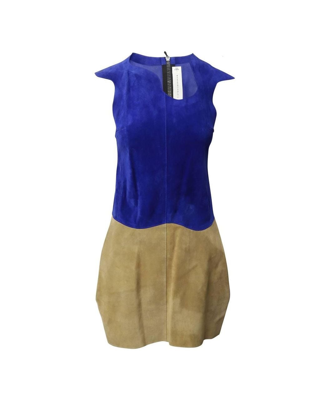 Victoria Beckham Blue Preloved Paneled Mini Dress