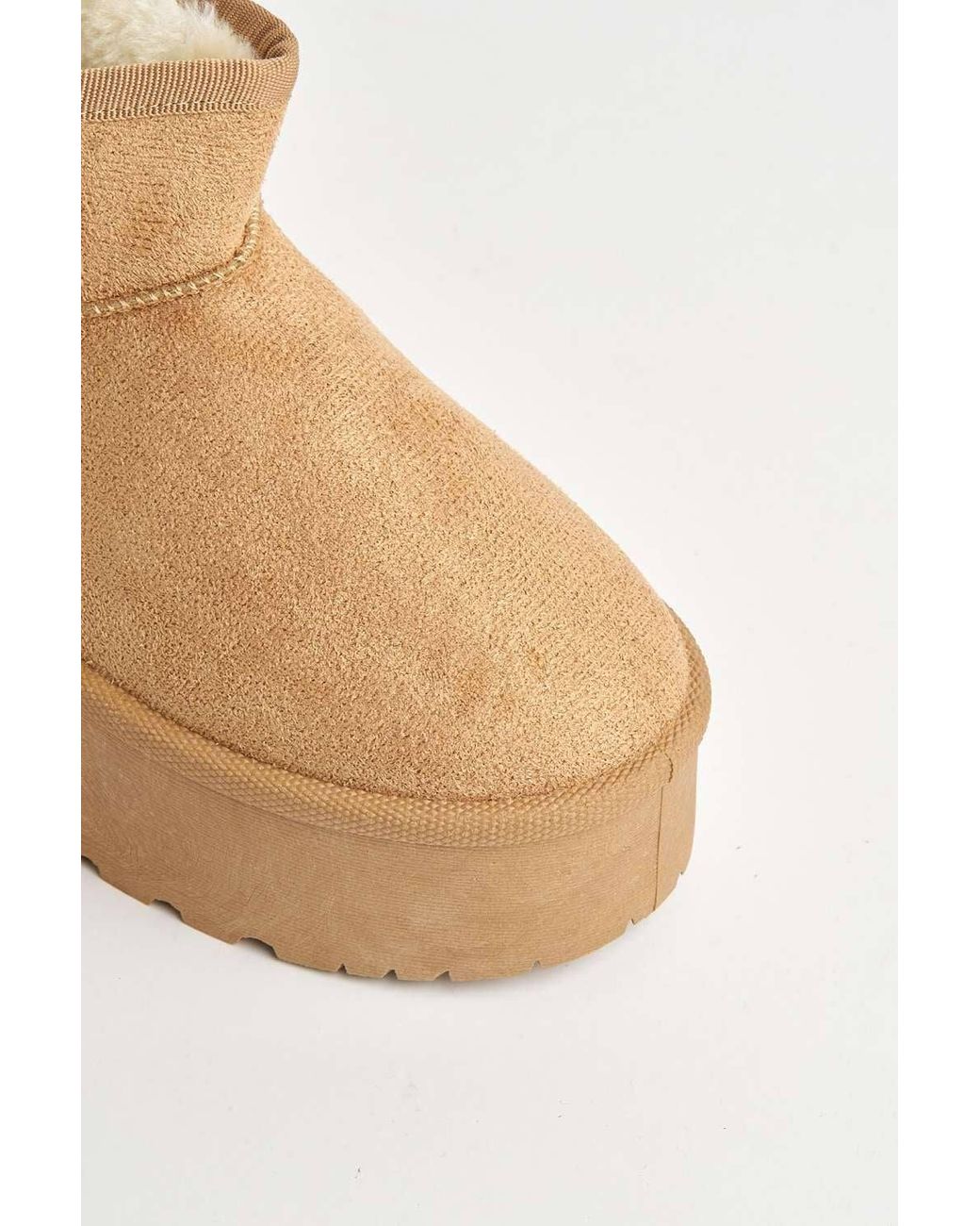 Miss Diva Black Dahl Faux Fur Lining Chunky Sole Ankle Boots