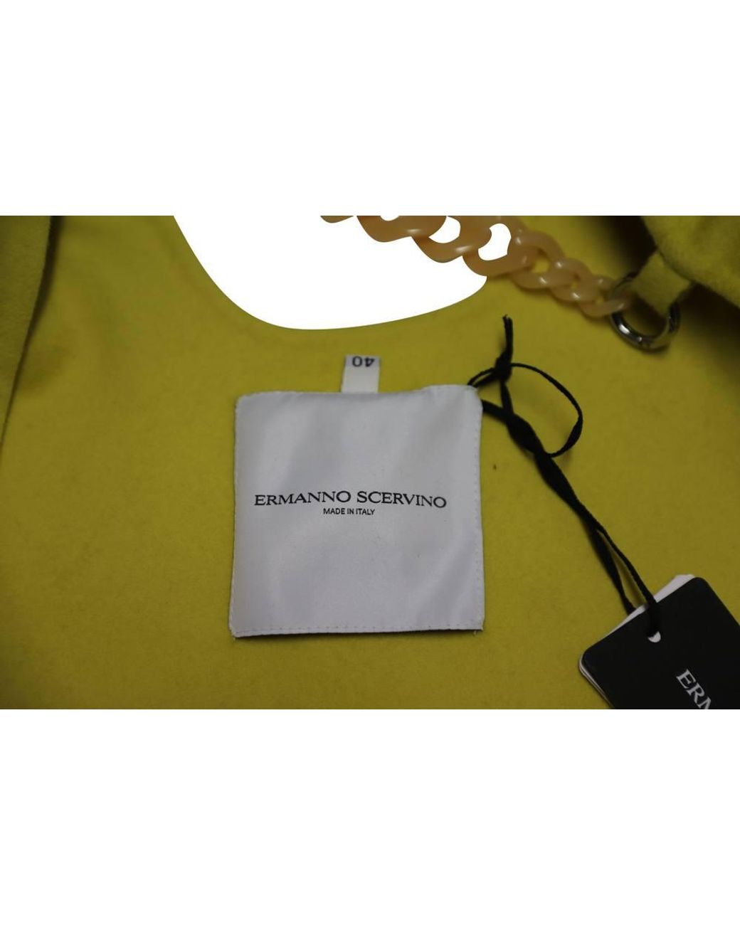 Ermanno Scervino Green Preloved Wide Sleeve Cape-Coat Wool