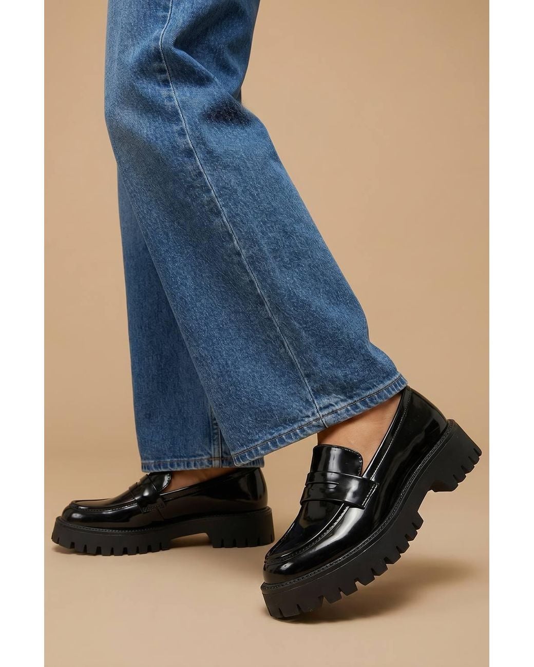 Dorothy Perkins Blue Faith: Dani Faux Leather Chunky Loafers
