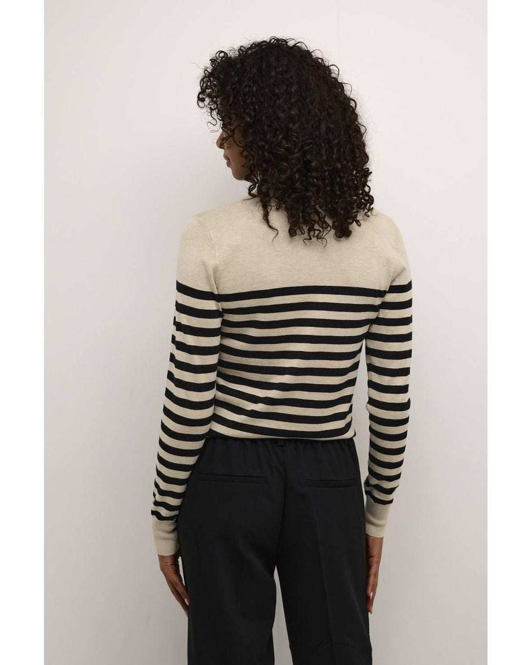 Kaffe Natural Kalizza Roll Neck Slim Fit Pullover