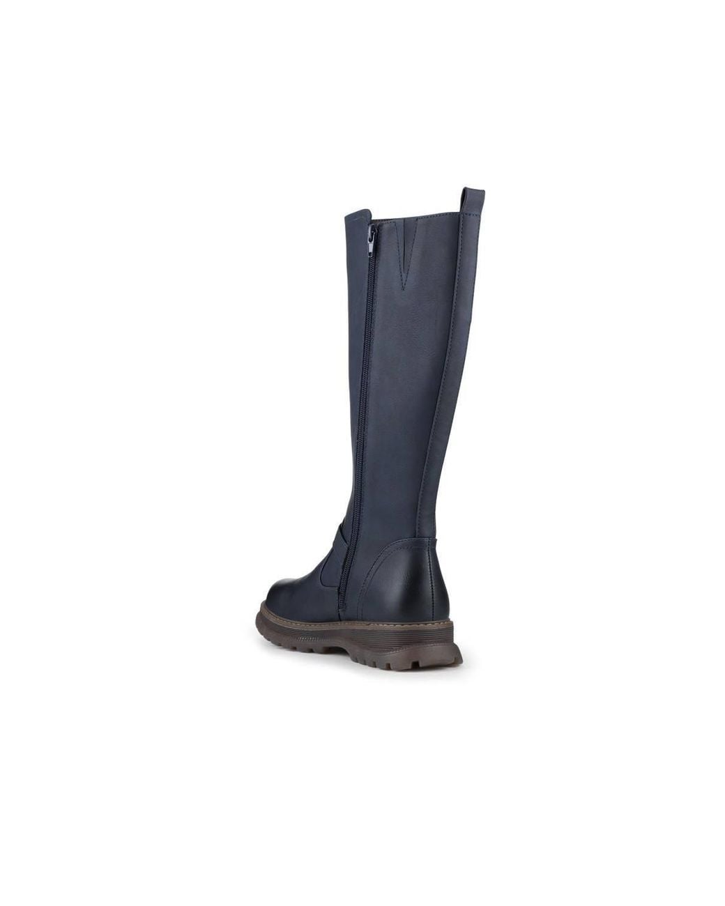 Pavers Blue Casual Wedge Heel Long Boots