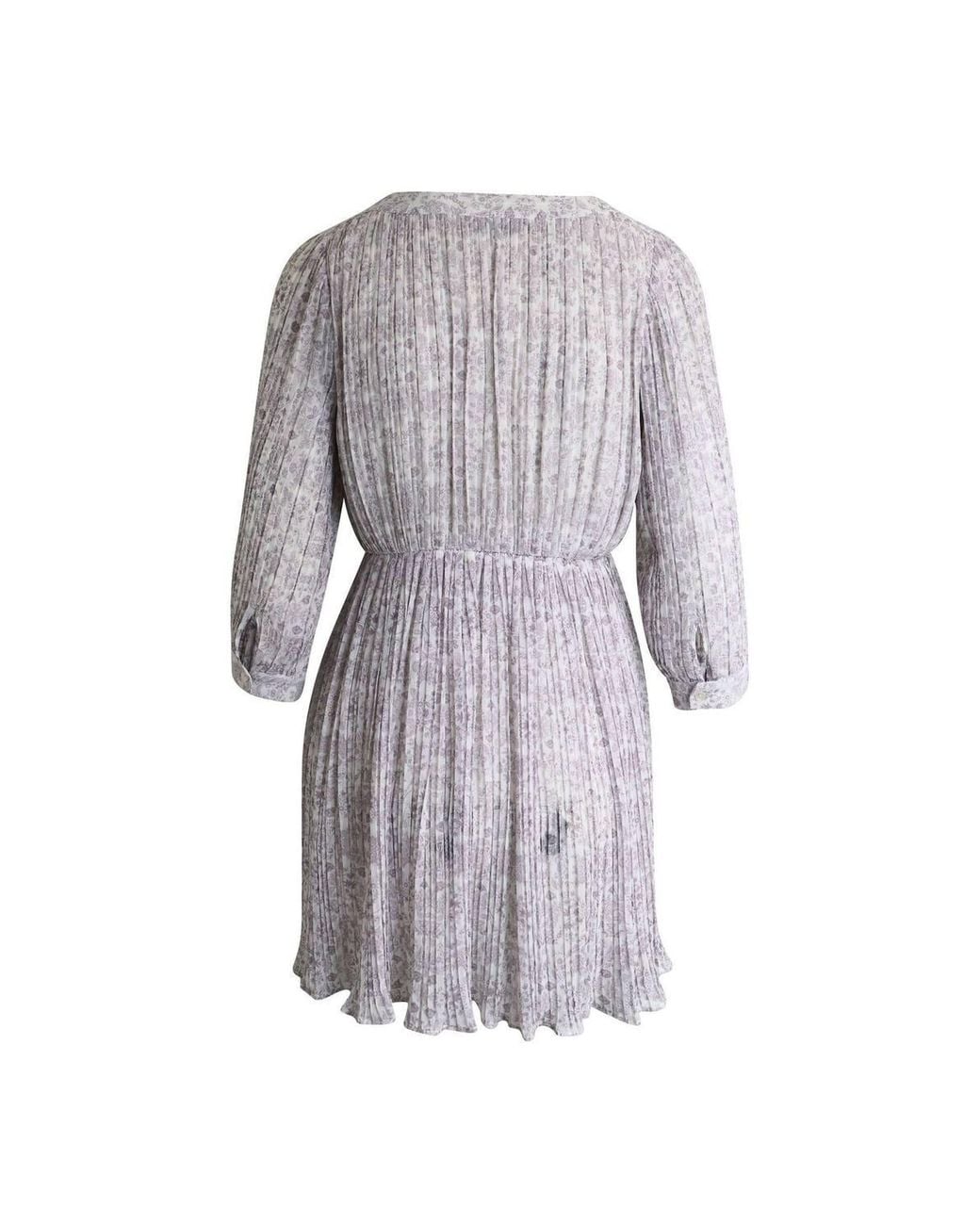 Anine Bing Multicolor Preloved Pleated Dress Floral Print Polyester