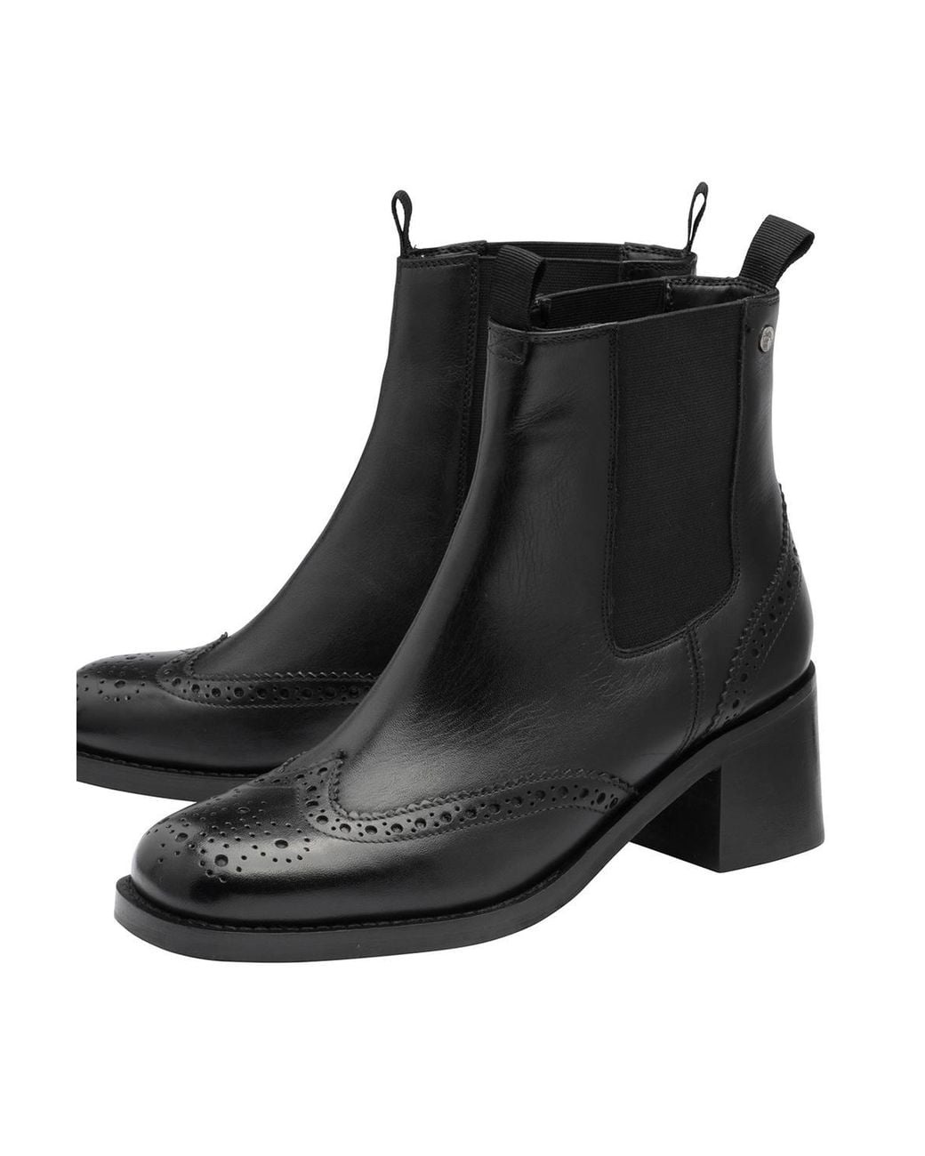 Ravel Black Leather 'Wervin' Ankle Boots