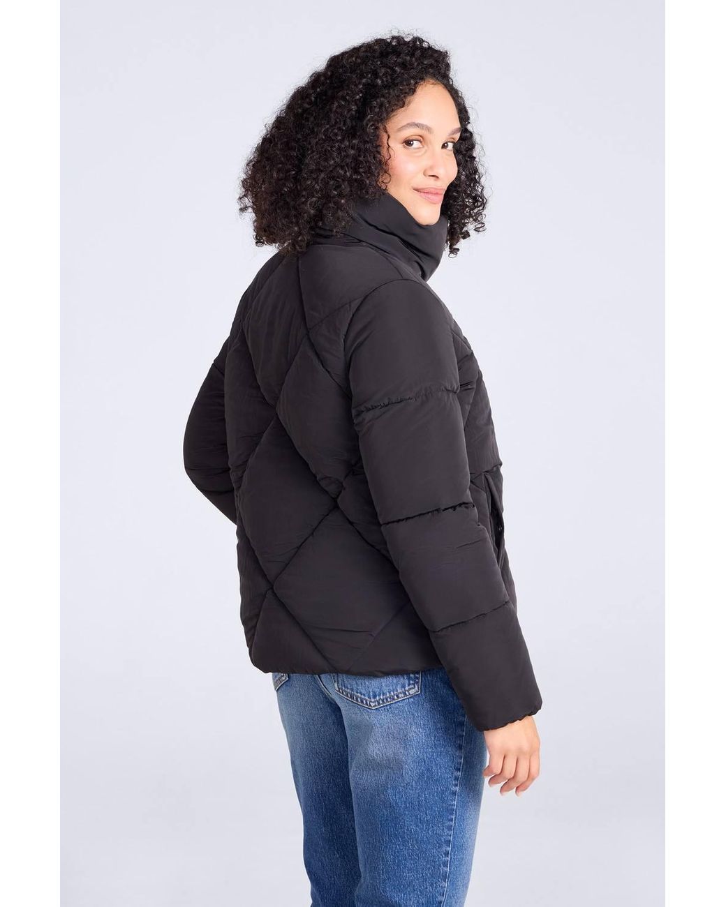 Mountain Warehouse Blue 'Gem' Lightweight Short Water Resistant -30°C Hoodless Padded Jacket