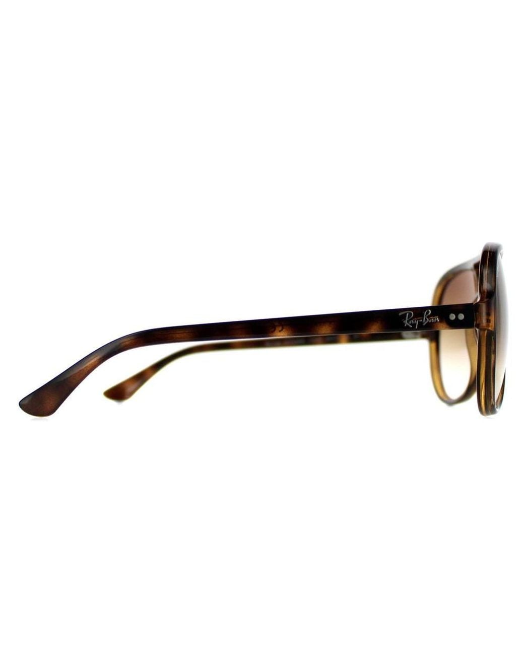 Ray-Ban Brown Aviator Light Havana Gradient Cats 5000 4125 Sunglasses