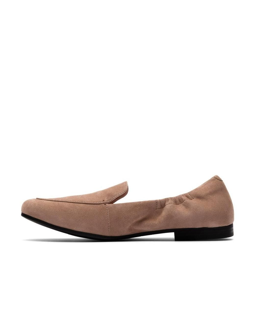 Clarks Brown Tamna Pure Mushroom Suede Loafers, Slip Ons