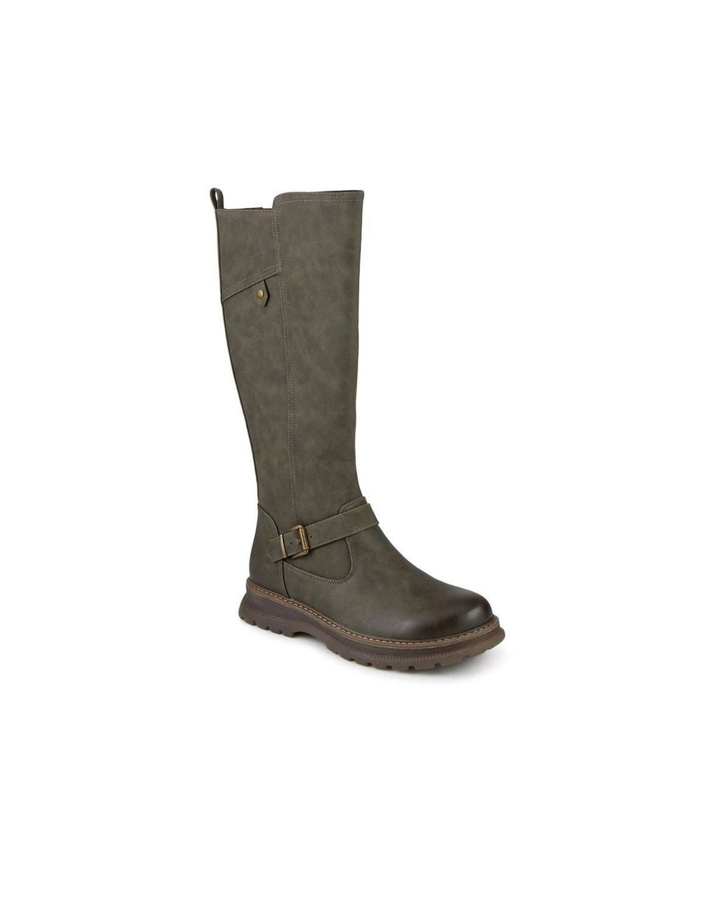 Pavers Black Casual Wedge Heel Long Boots