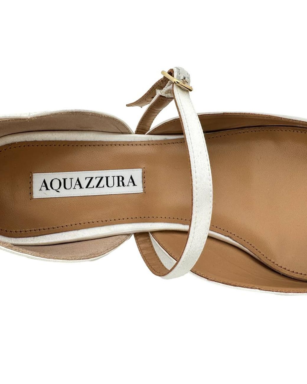 Aquazzura Metallic Preloved Bellezza Ballet Flats