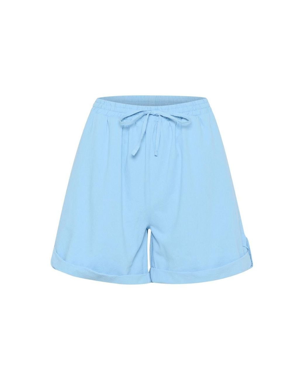 Saint Tropez Blue Zalindasz High Waisted Drawstring Shorts