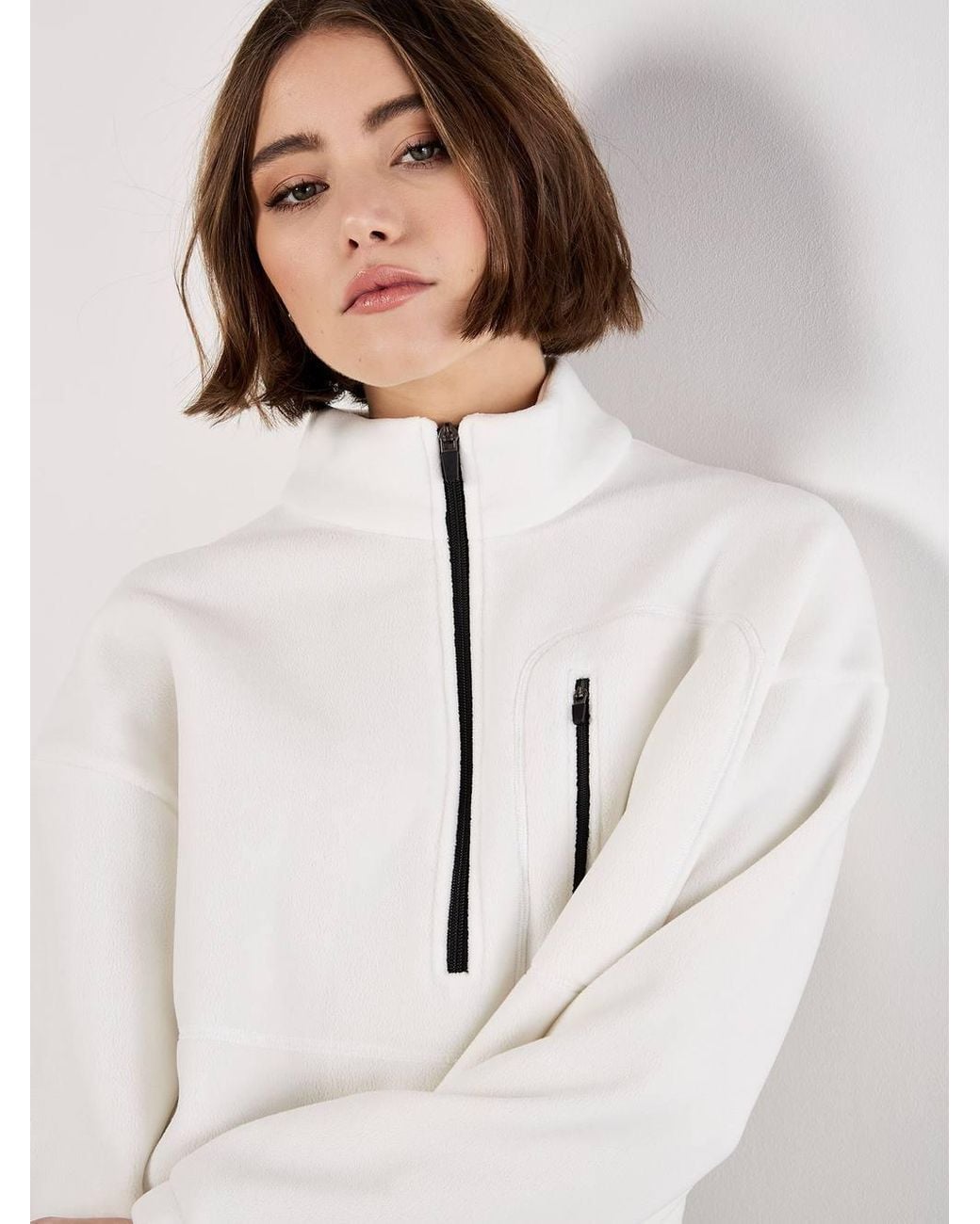 Apricot Natural Zip Down Premium Fleece Jumper