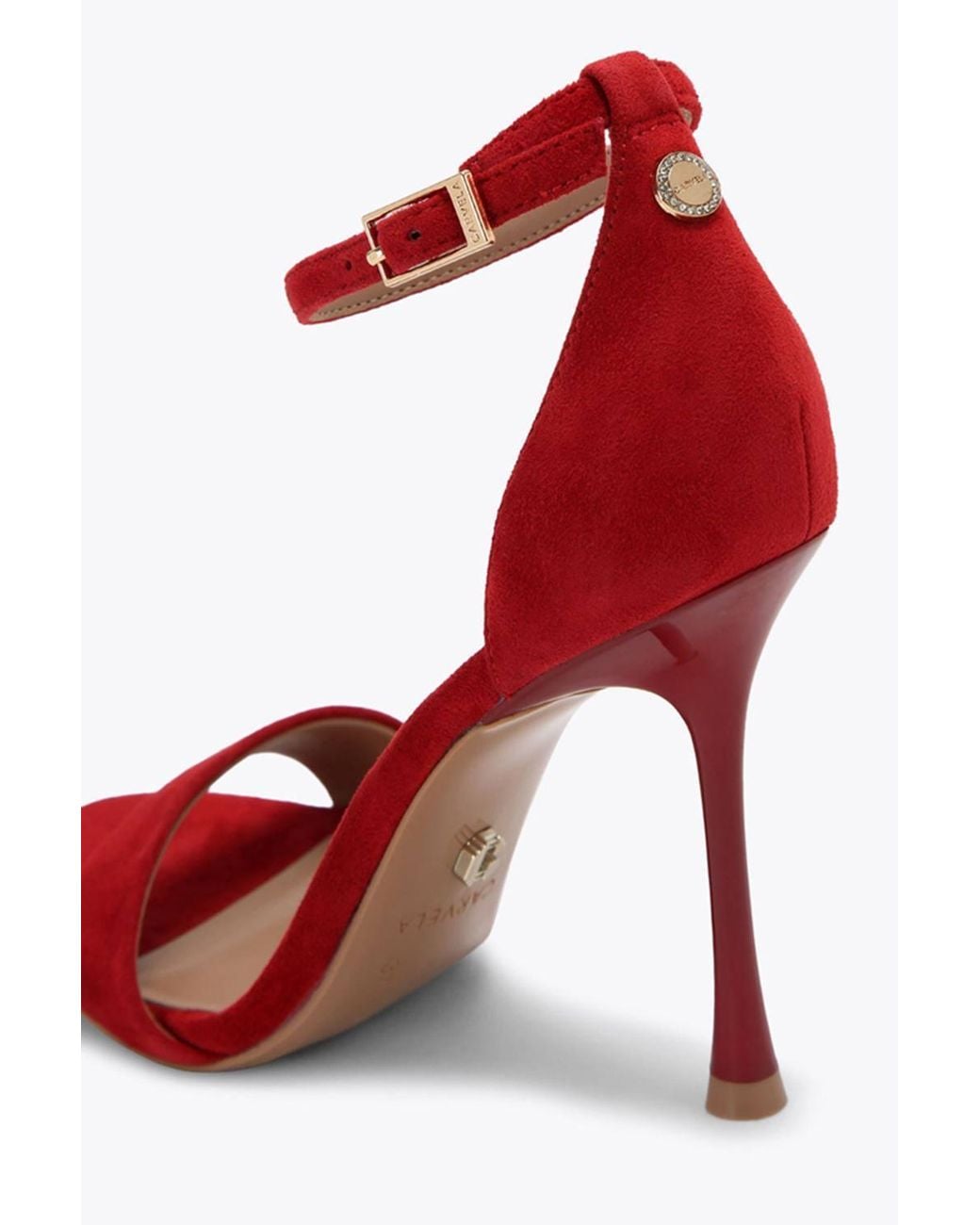 Carvela Kurt Geiger Red 'Incanto Sandal' Suede Heels