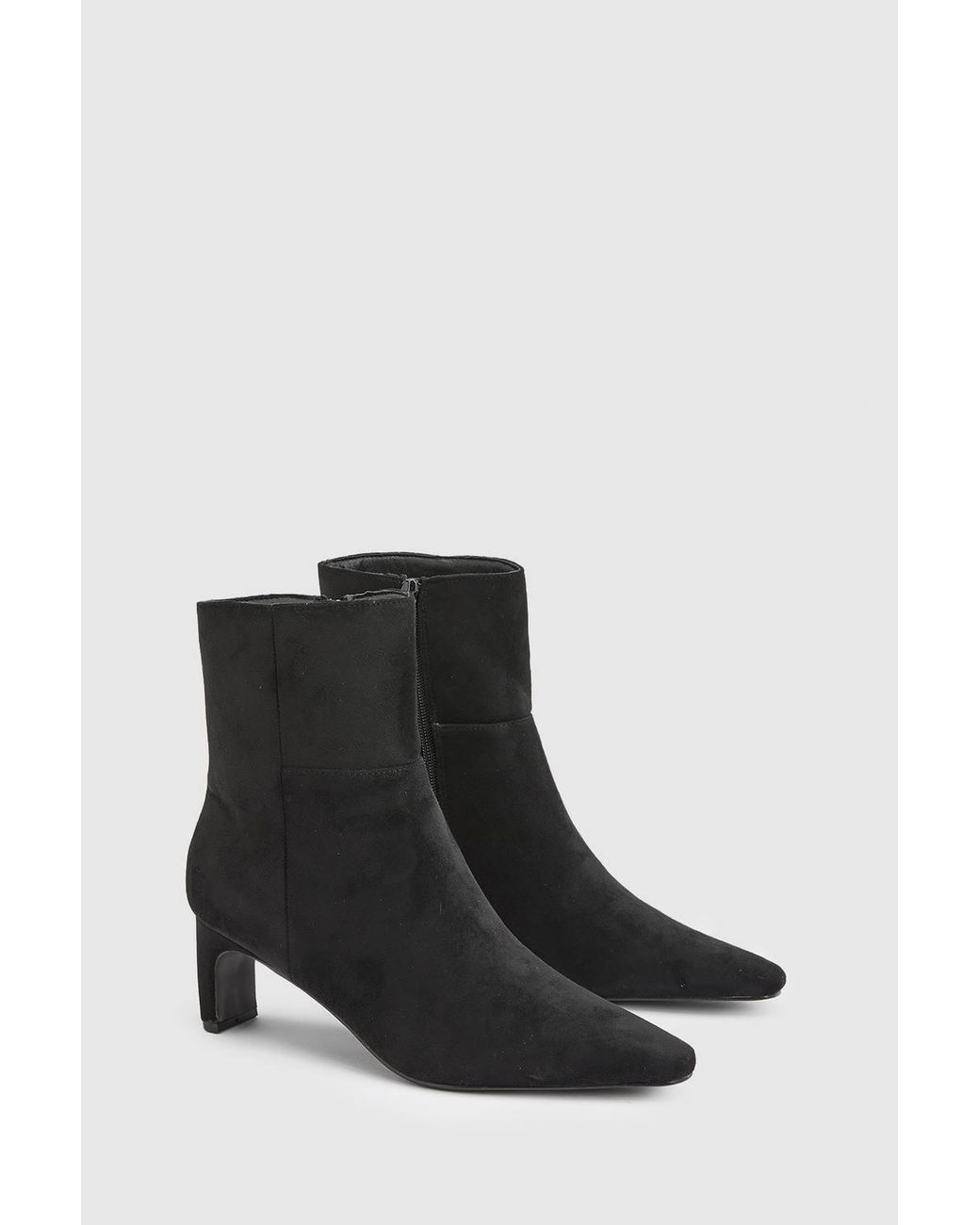 Wallis Blue Ellie Faux Suede Medium Stiletto Heel Ankle Boots