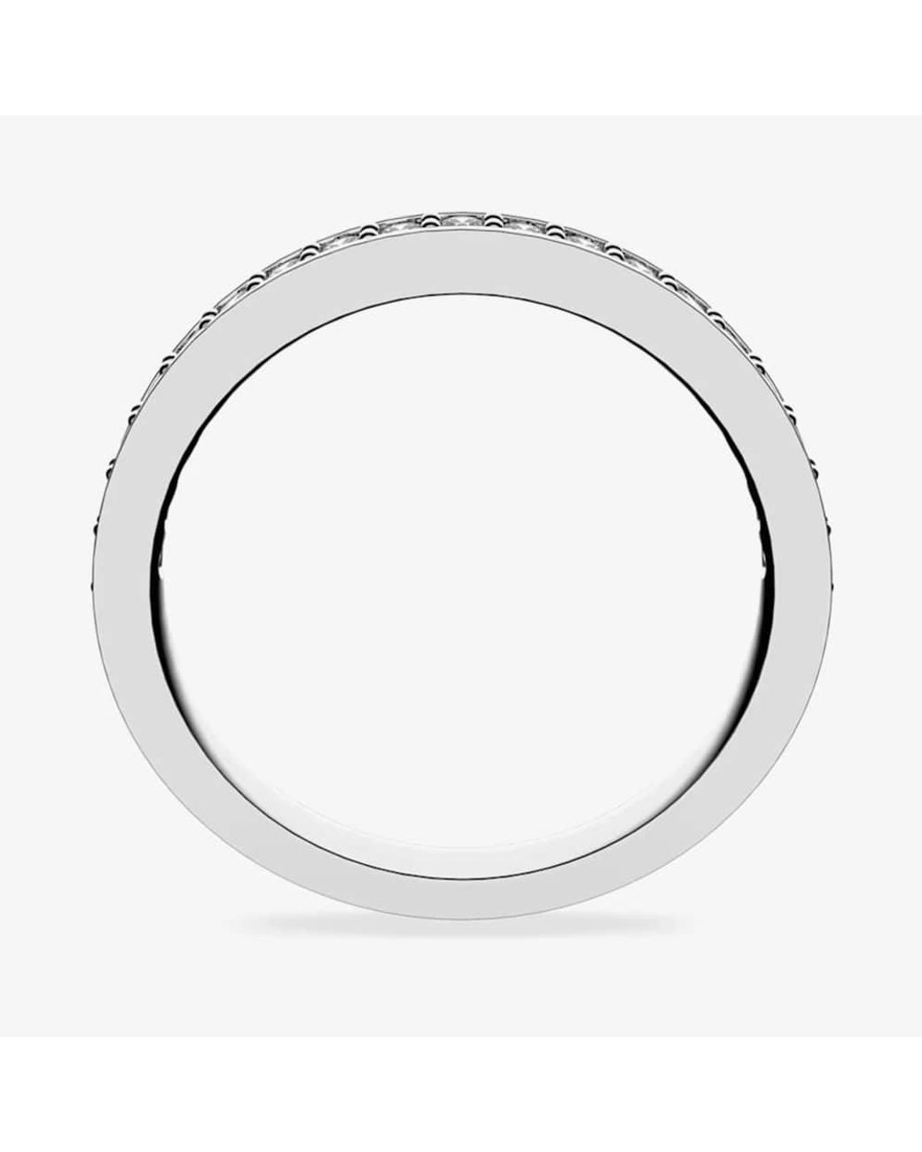 Swarovski Metallic Rare Clear Crystal Channel Half Eternity Ring 112106 58 (Q 1/4)