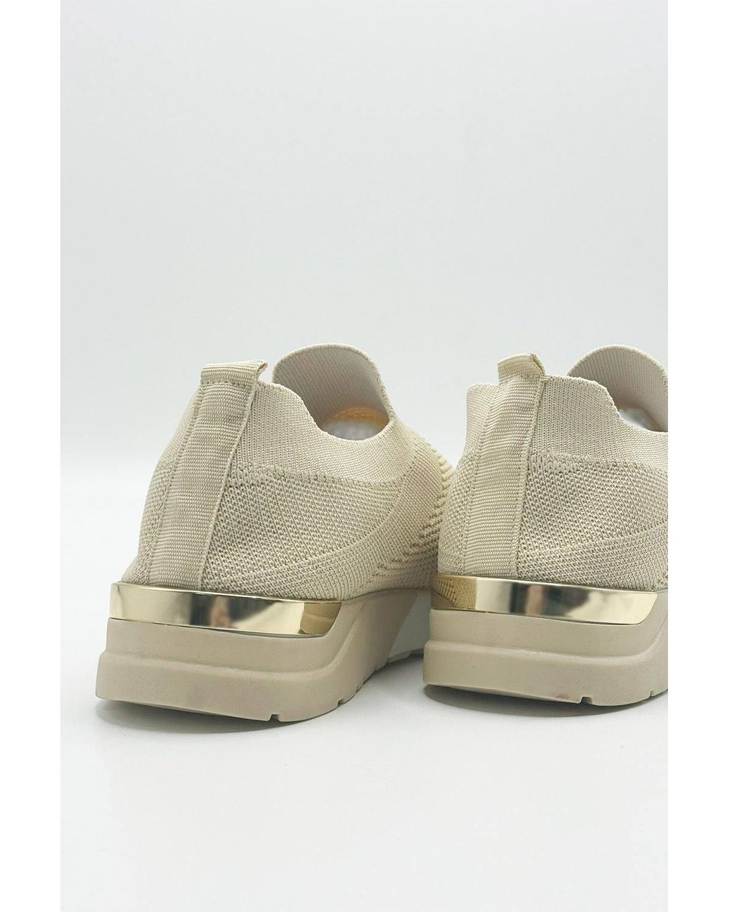 Miss Diva Natural Chelsey Slip On Trainers