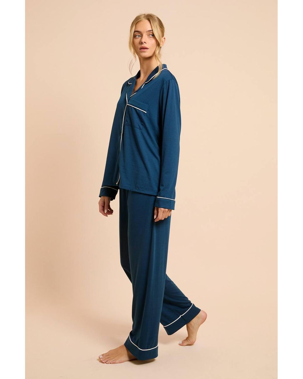 Dorothy Perkins Blue Long Sleeve Jersey Pyjama Set