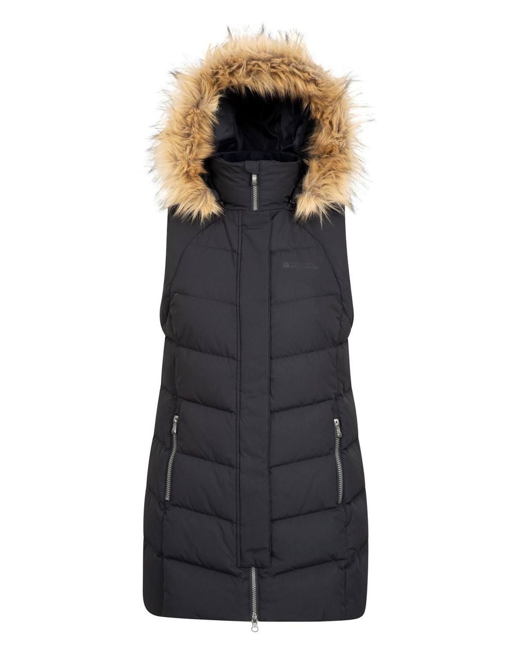 Mountain Warehouse Blue 'Isla Extreme' Water Resistant Full Zip Padded Hooded Winter Gilet