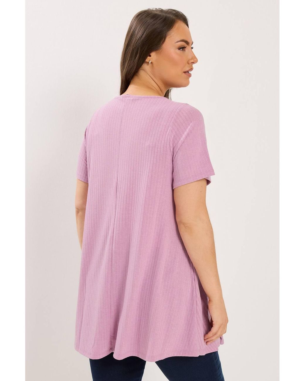 Yours Pink Shimmer Swing T-Shirt