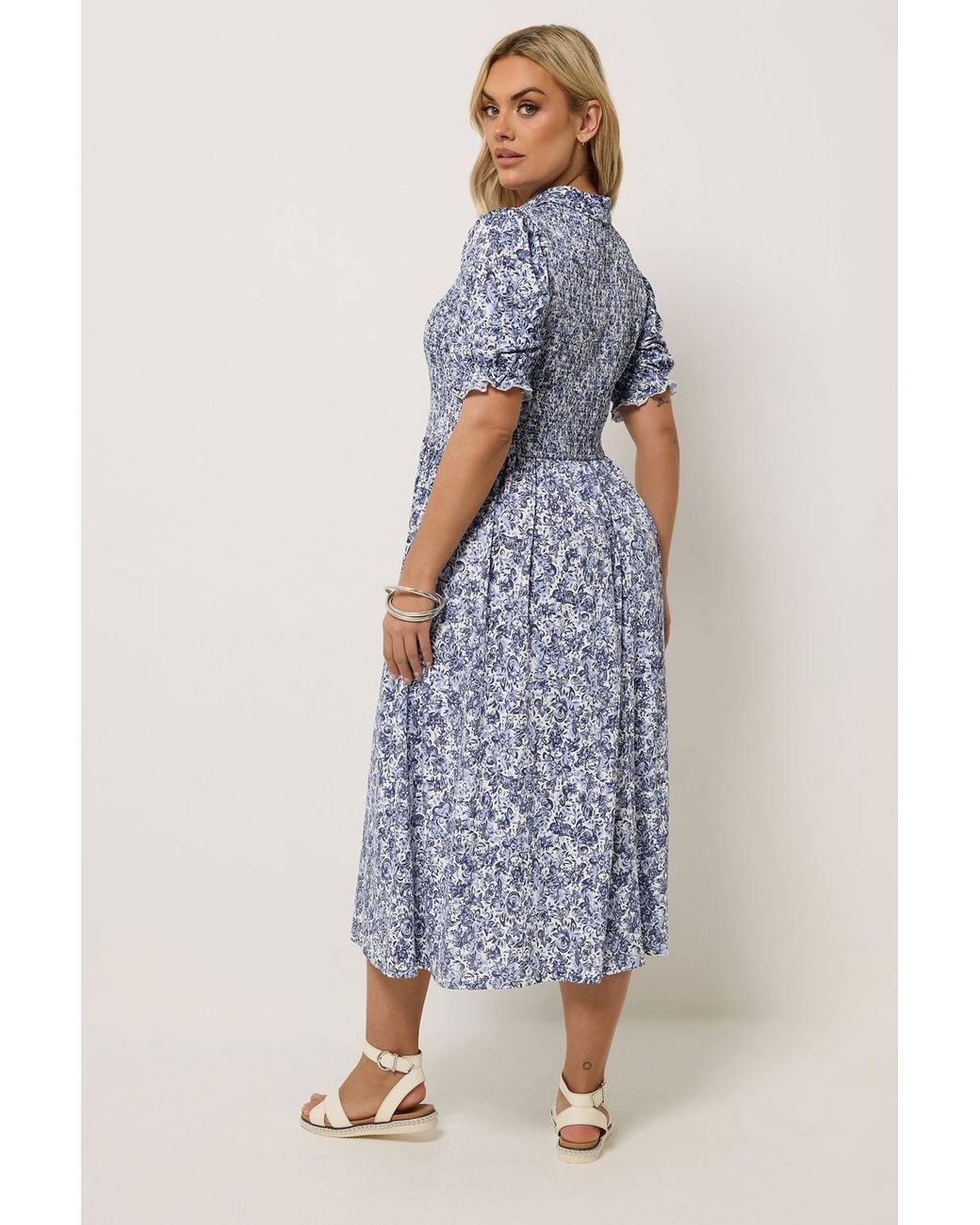 Yours Blue Floral Midi Dress