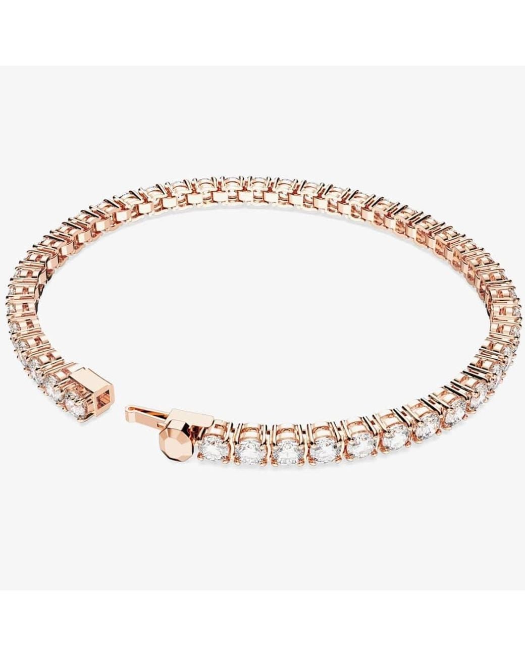 Swarovski Metallic Matrix Rose Plated Tennis Bracelet 5657659 M