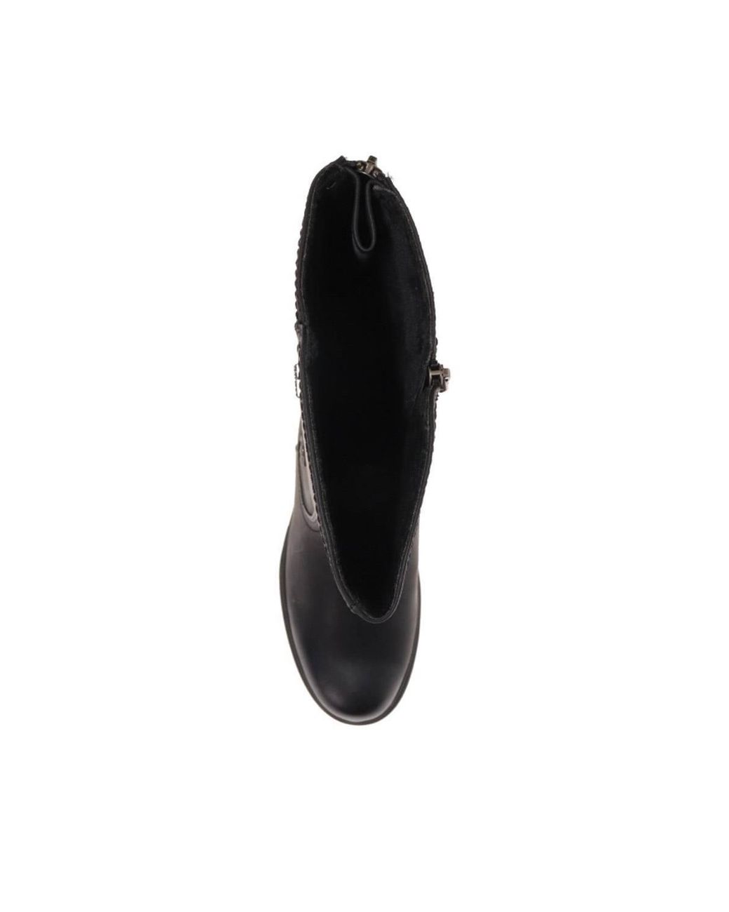 Pavers Black Buckle Detail Long Boots